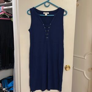 WHBM® Ribbed Lace-Up Dress